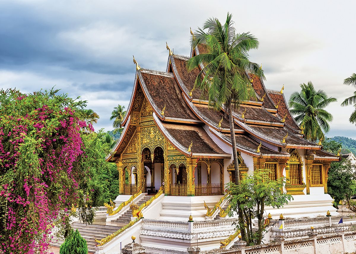 A golden temple in Luang Prabang.