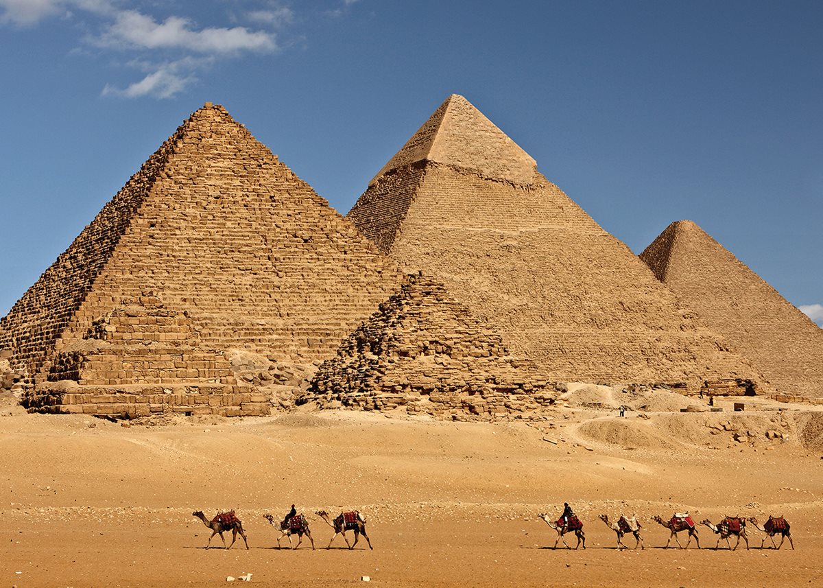 The great pyramids of Giza.