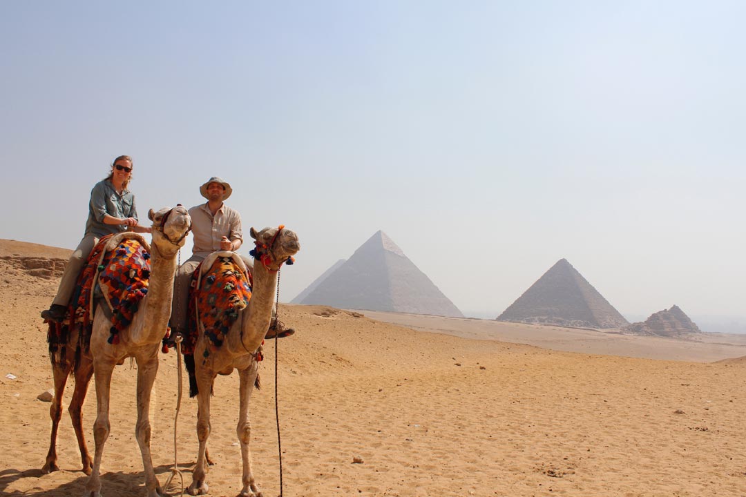 Camel ride in Egypt.
