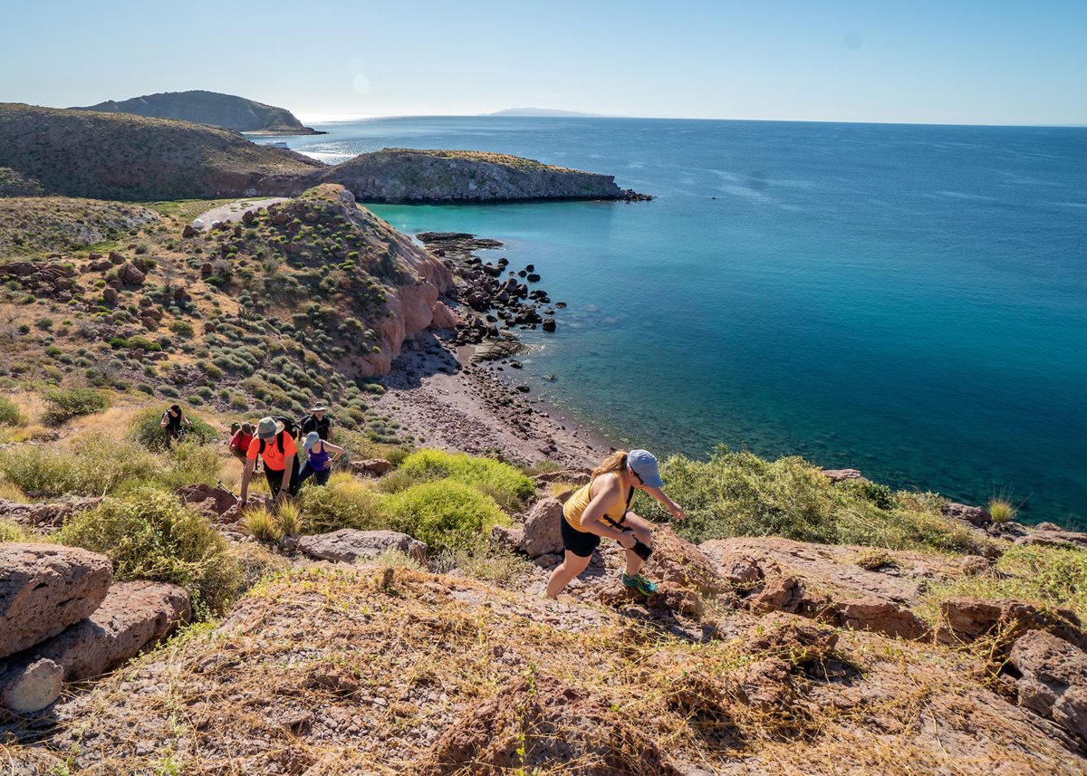 Exploring Isla San Francisco during UnCruise Adventures’ island-hopping voyage in Mexico.